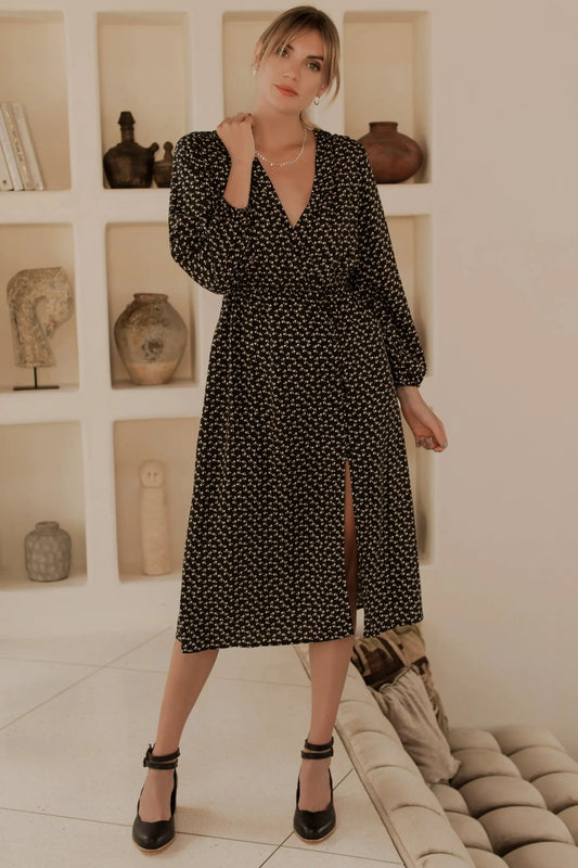 Greta Long Sleeve Midi Dress (Sale) by ELF