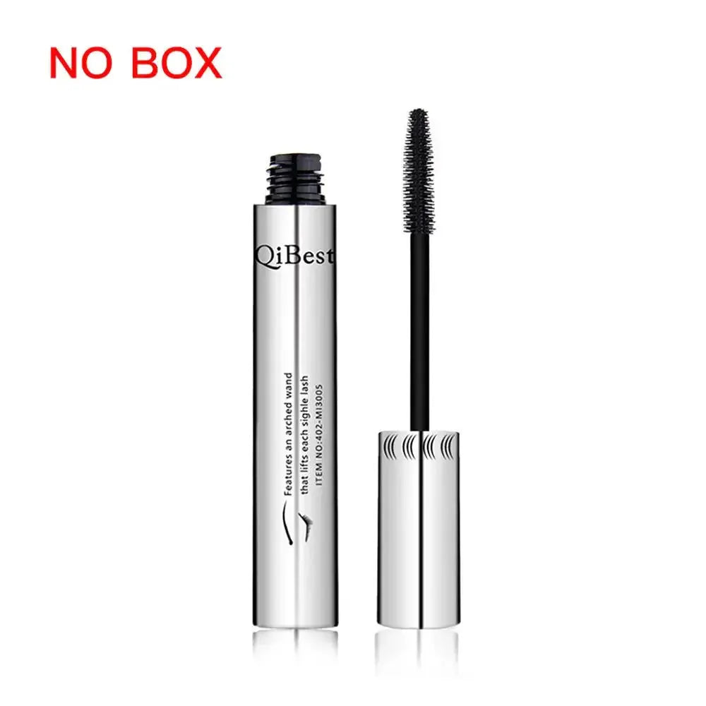 QIBEST Black Mascara Eyelashes Mascara 4D Silky Eyelashes Lengthening Eyelashes Makeup Waterproof Mascara Volume Eye Cosmetics by QiBest Official Store