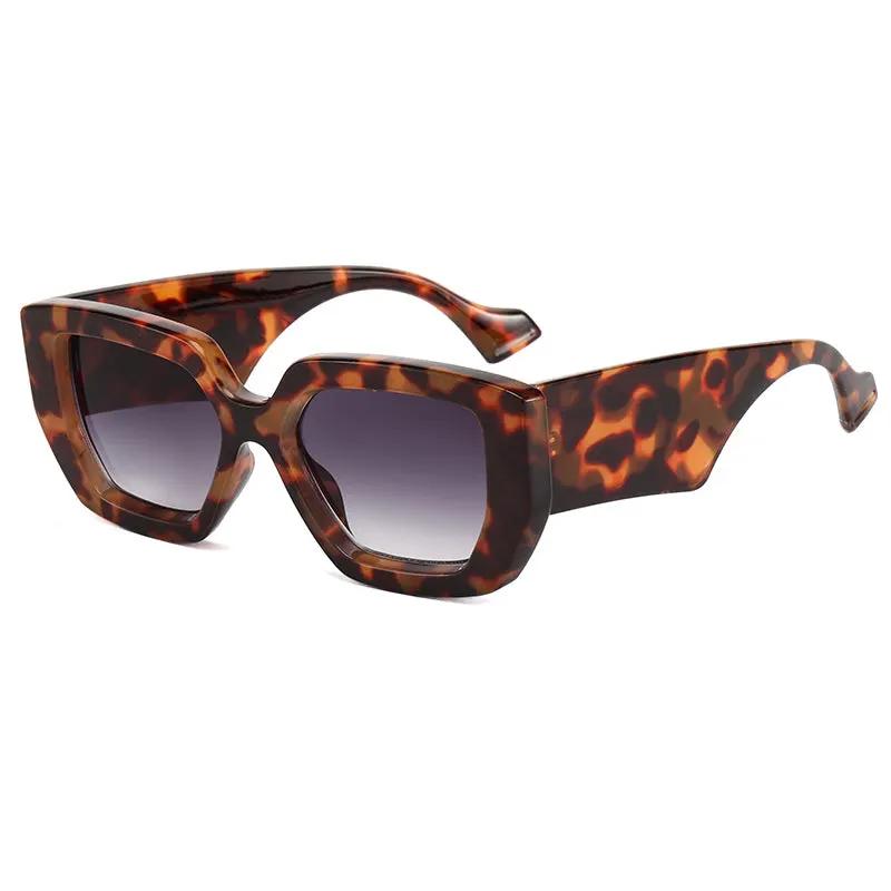 Vintage Solid Thick Sunglasses - Brown by Savoy Active
