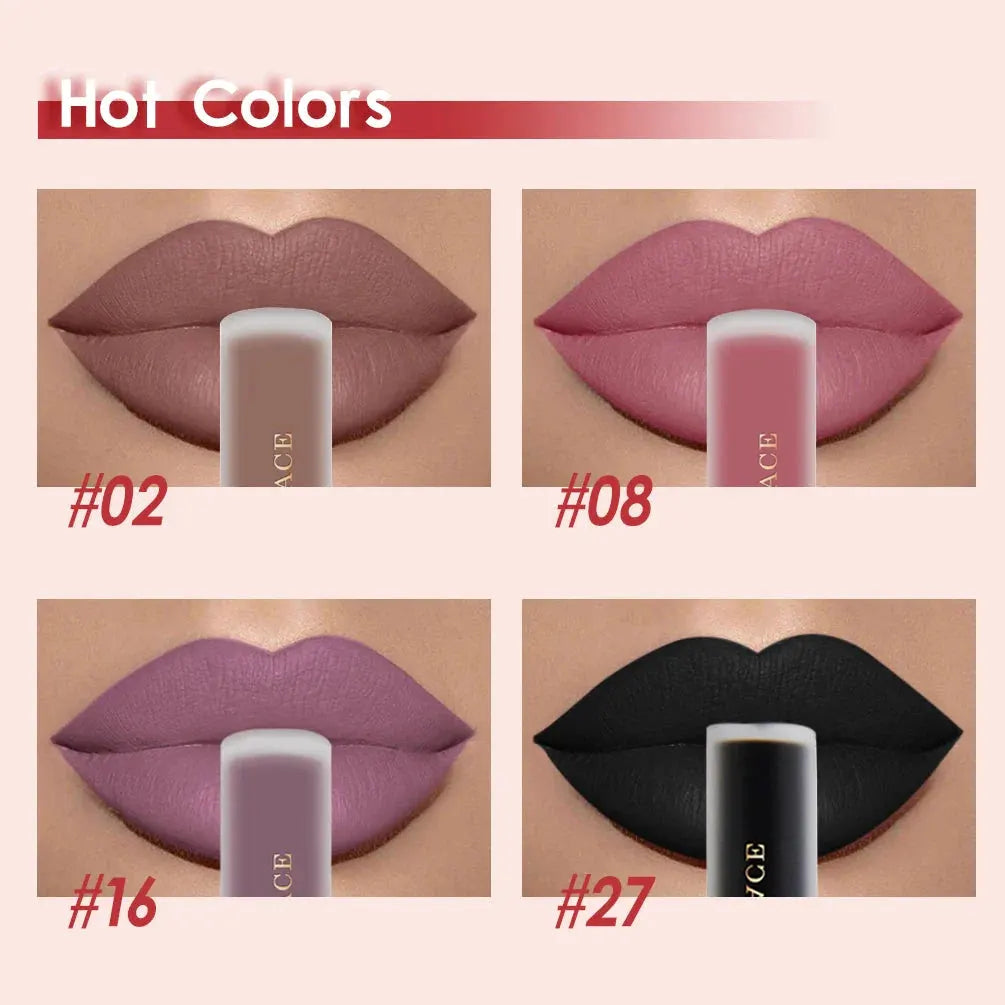 NICEFACE Matte Liquid Lipstick Waterproof Long Lasting Lip Gloss Tint Sexy Red Nude Purple Metallic Lipsticks Makeup Cosmetics by QiBest Professional Makeup Store
