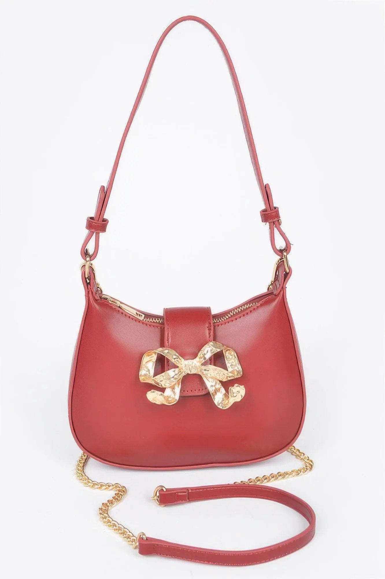 HANDBAG NOLITA Vegan Leather Small Hobo Metal Ribbon – BYMANYC ® New York by BYMANYC ® New York