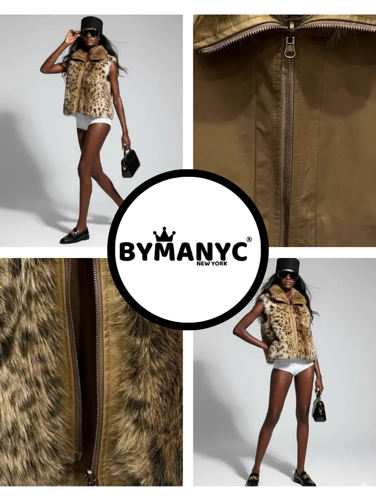 HARLEM Reversible Vegan Fur Vest NYFW New Colecction BYMANYC ® New York by BYMANYC ® New York