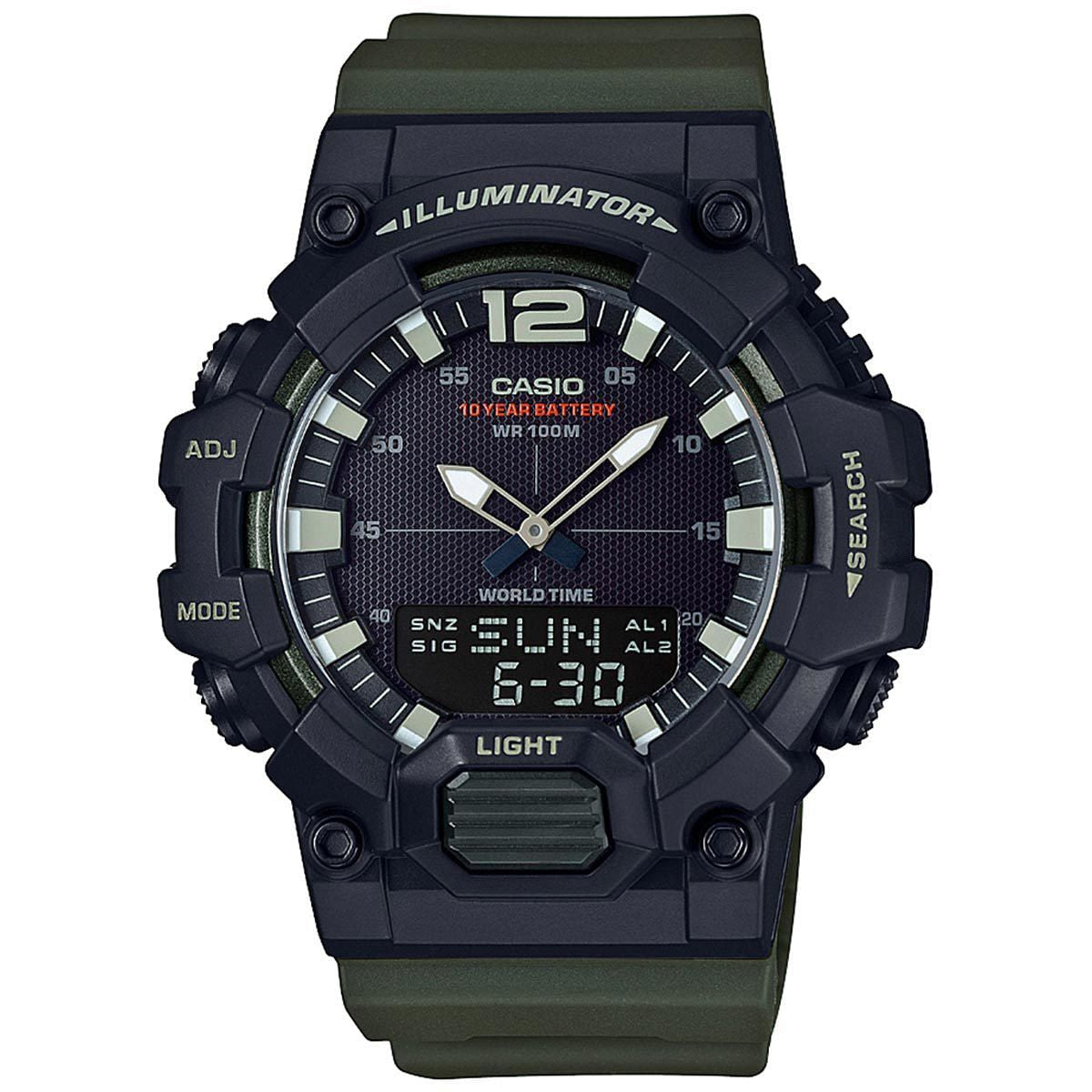 Casio Men's 'Classic' Quartz Resin Casual Watch, Color Green (Model: HDC-700-3AVCF)-0