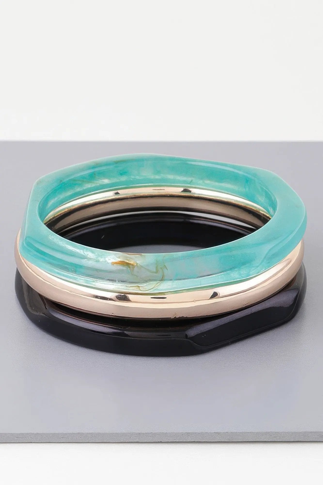 HIGHLINE Triple Geometric Marble Bracelet | Bold BYMANYC ® New York Style by BYMANYC ® New York