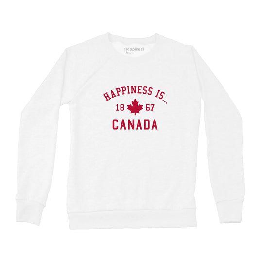 Women's Canada 1867 Crew Sweatshirt, White by Canada Collection