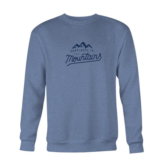 Men's Mountains Crew Sweatshirt, Heather Navy by Mountain Collection
