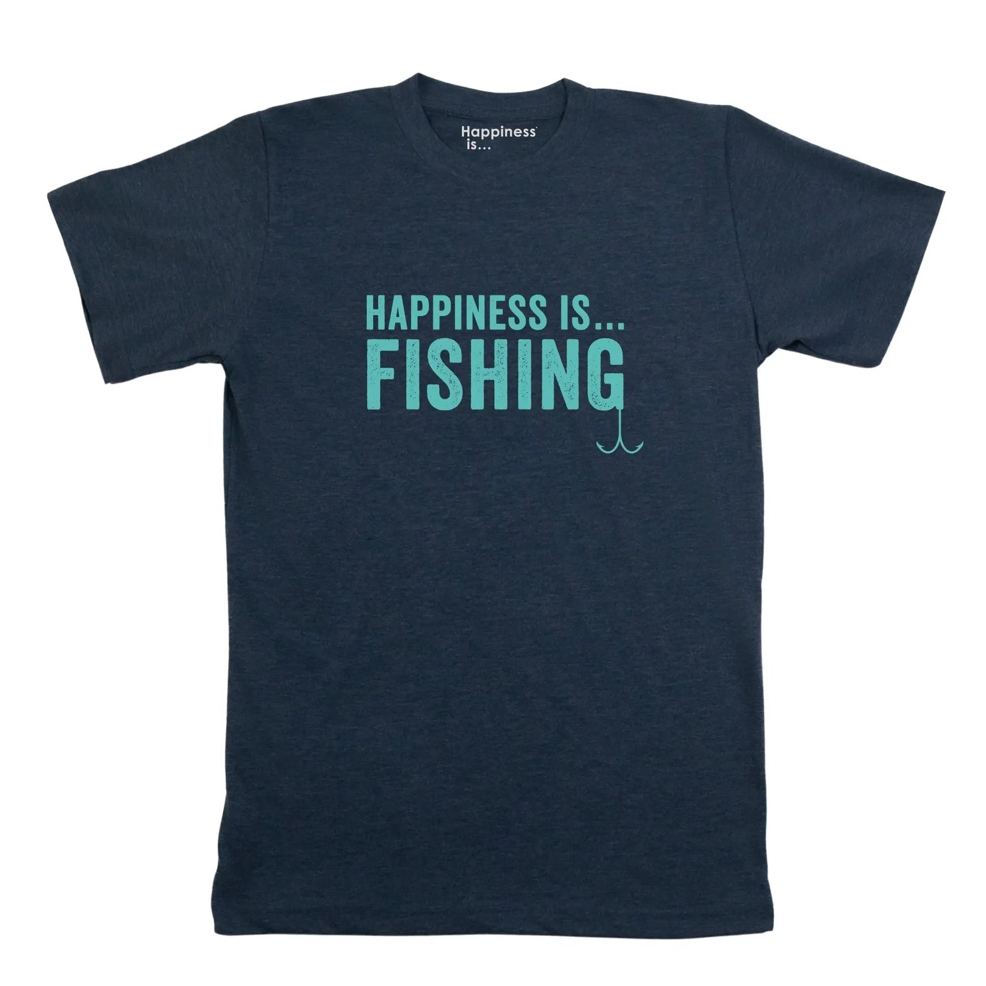 Men's Fishing T-Shirt, Heather Navy by On the Water Collection