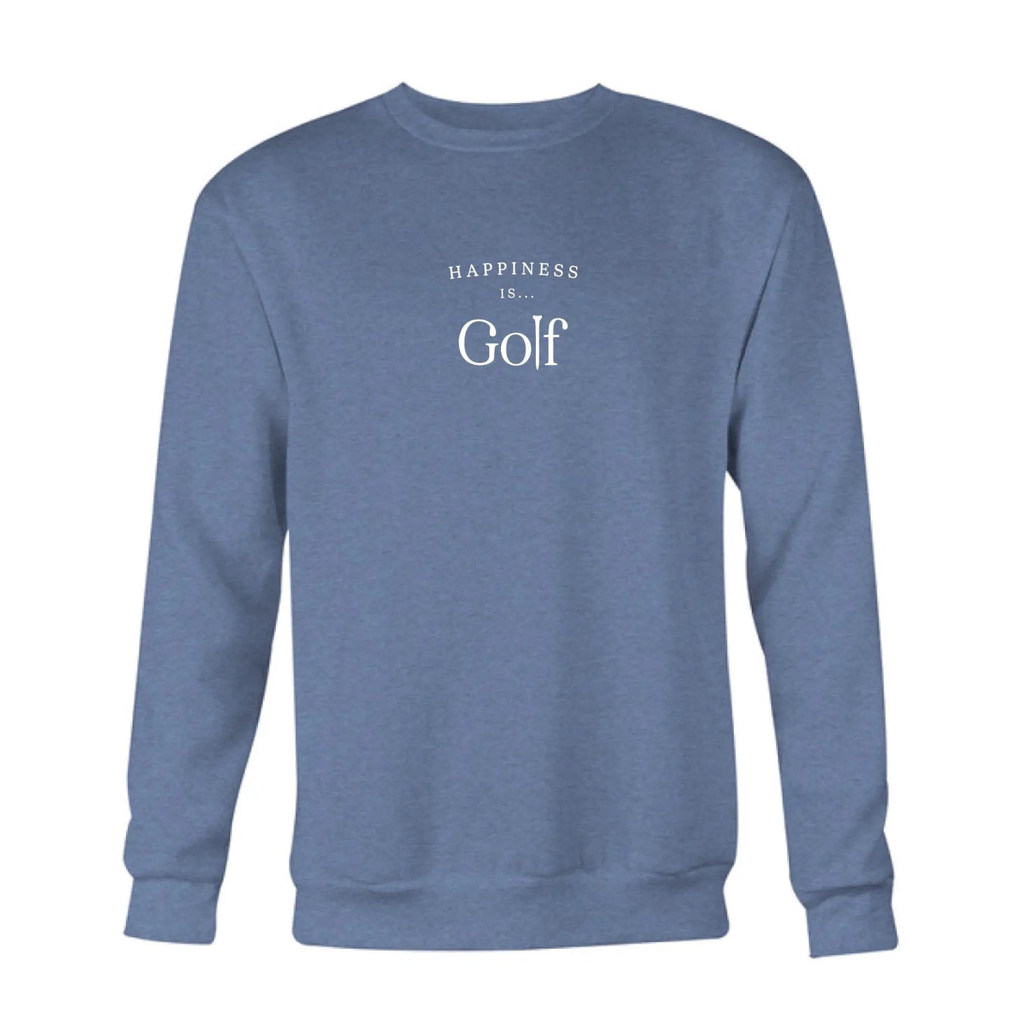 Men's Golf Crew Sweatshirt, Heather Navy by Golf Collection