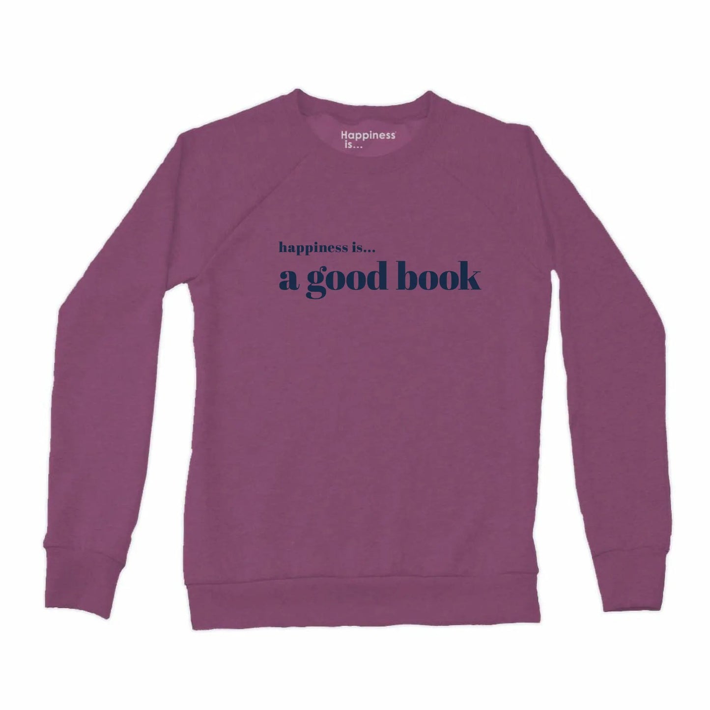 Women's Good Book Crew Sweatshirt, Plum by Books and Reading