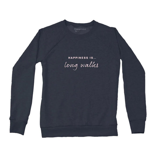 Women's Long Walks Crew Sweatshirt, True Navy by Running Collection