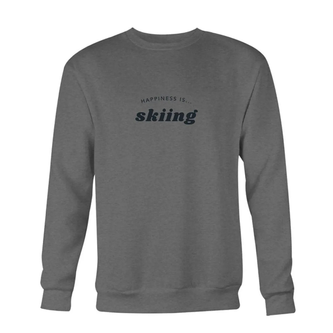 Men's Skiing Crew Sweatshirt, Charcoal by Alpine Collection