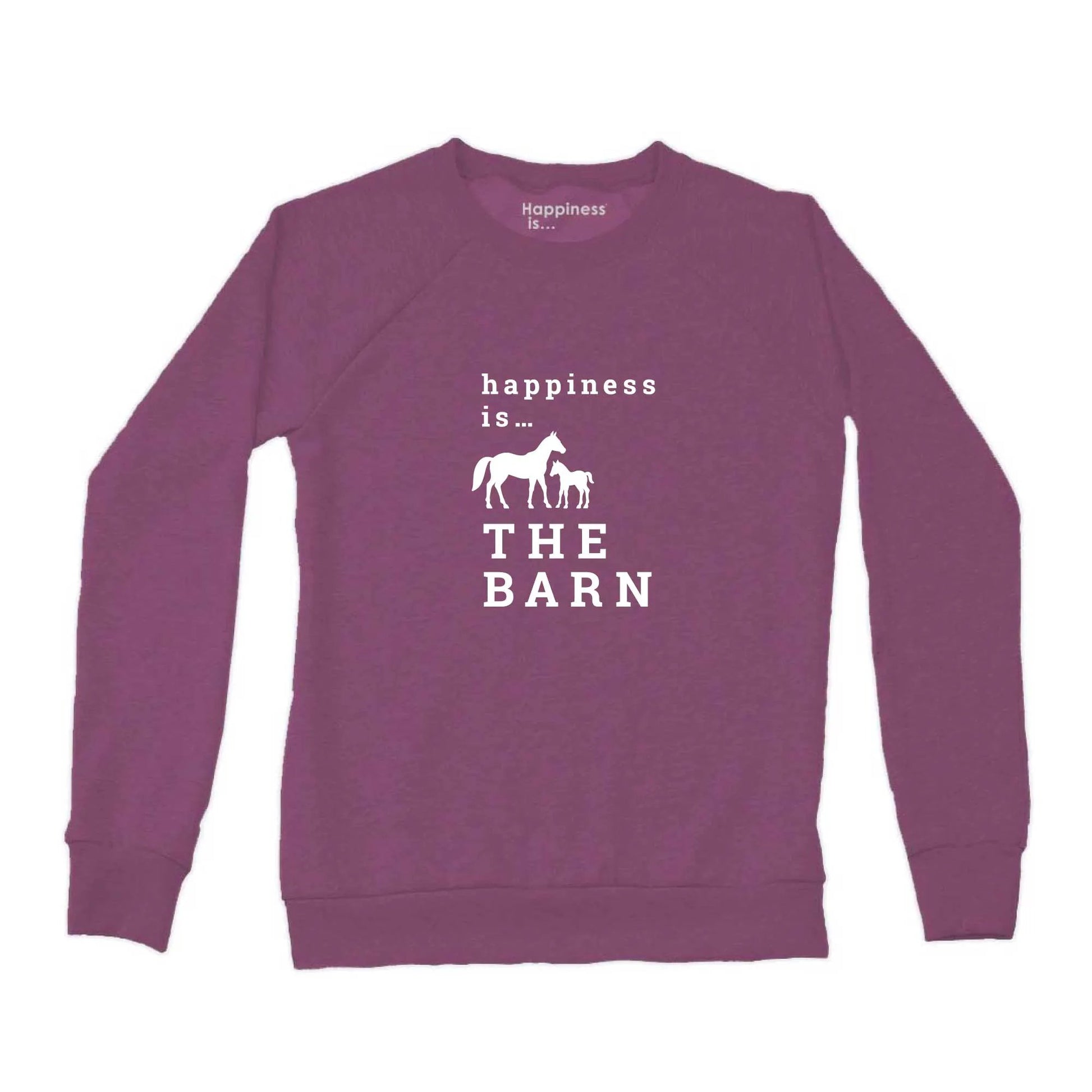 Women's Barn Crew Sweatshirt, Plum by Equestrian