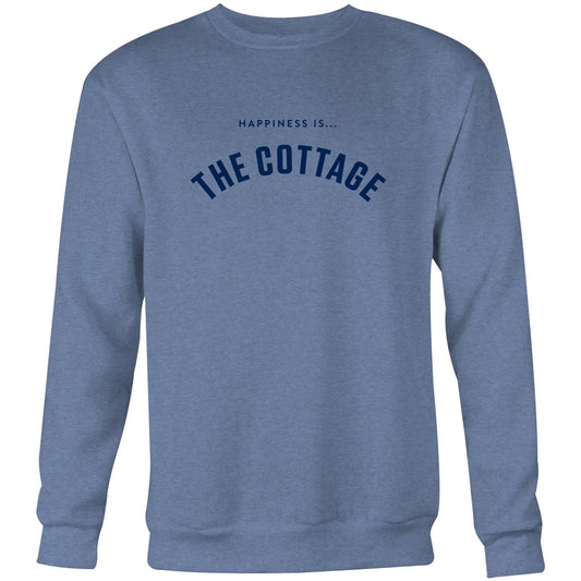 Men's Cottage Collegiate Crew Sweatshirt, Heather Navy by Cottage Collection