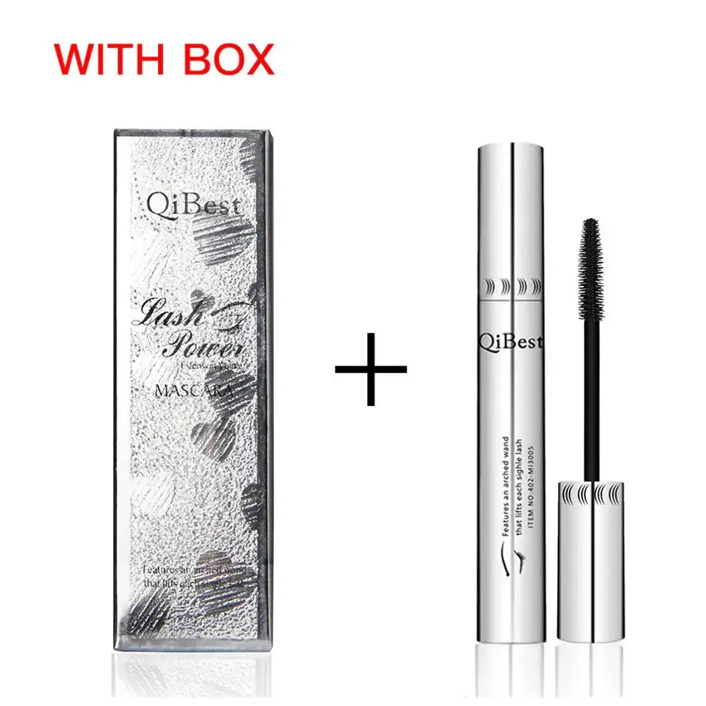 QIBEST Black Mascara Eyelashes Mascara 4D Silky Eyelashes Lengthening Eyelashes Makeup Waterproof Mascara Volume Eye Cosmetics by QiBest Official Store