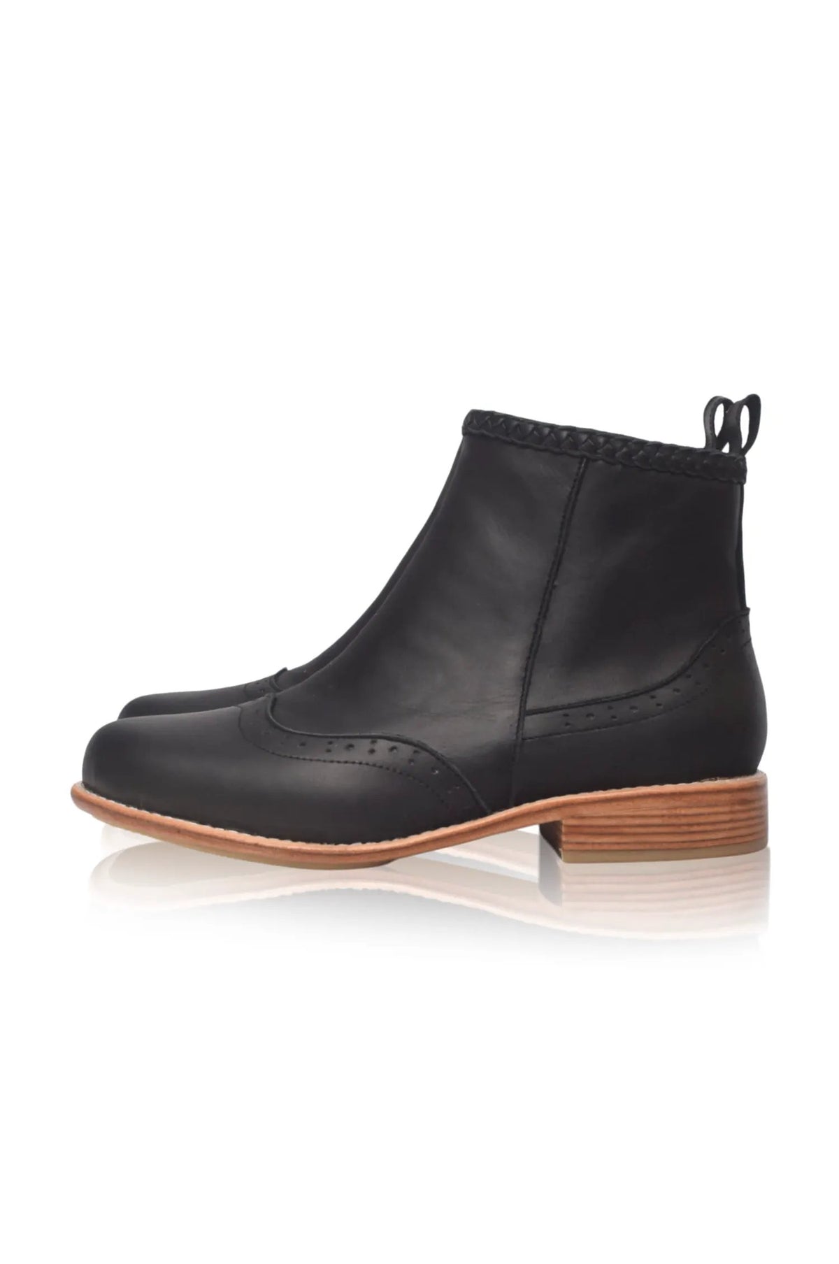 Heritage Brogue Chelsea Leather Boots by ELF