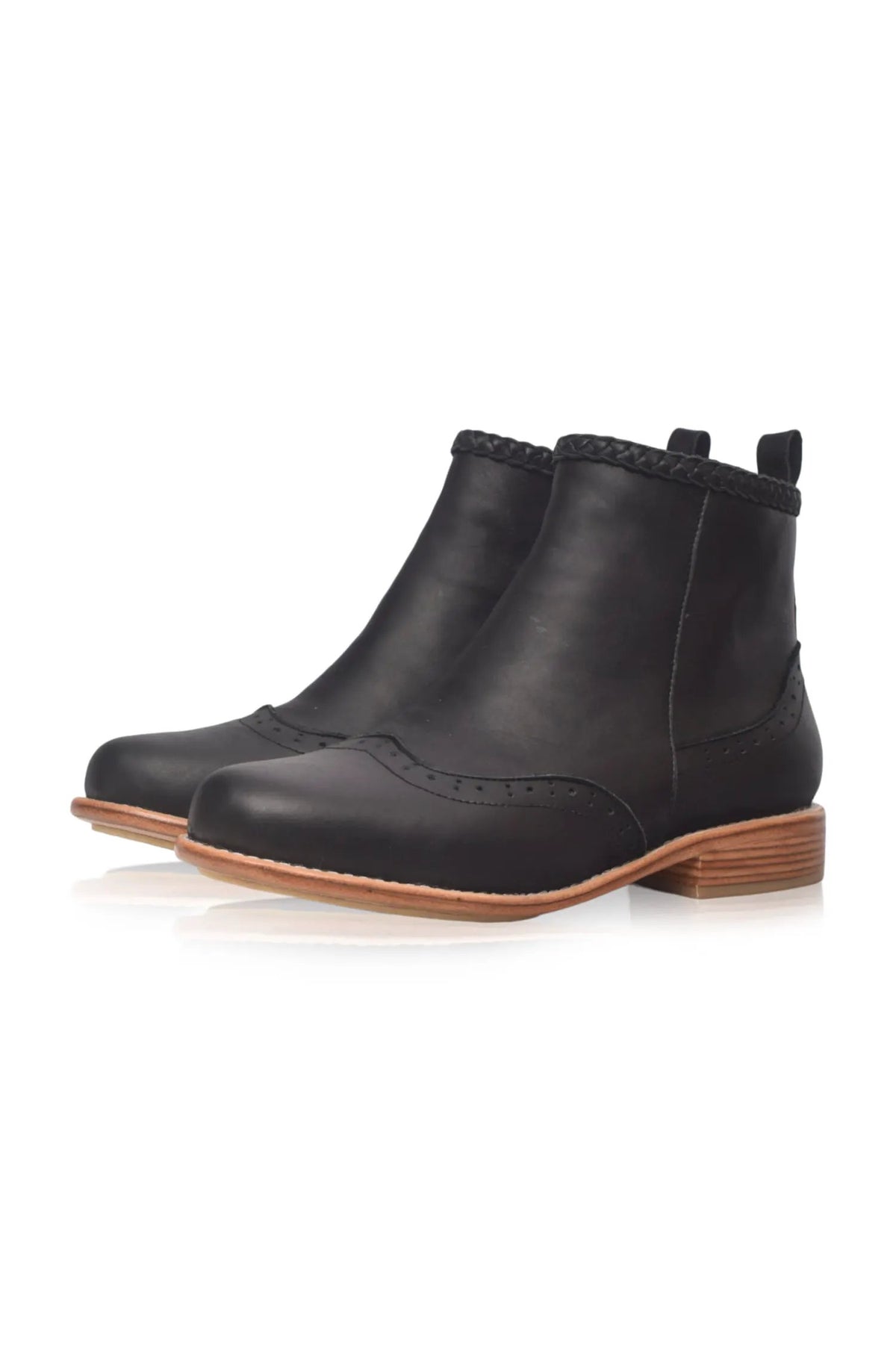 Heritage Brogue Chelsea Leather Boots by ELF