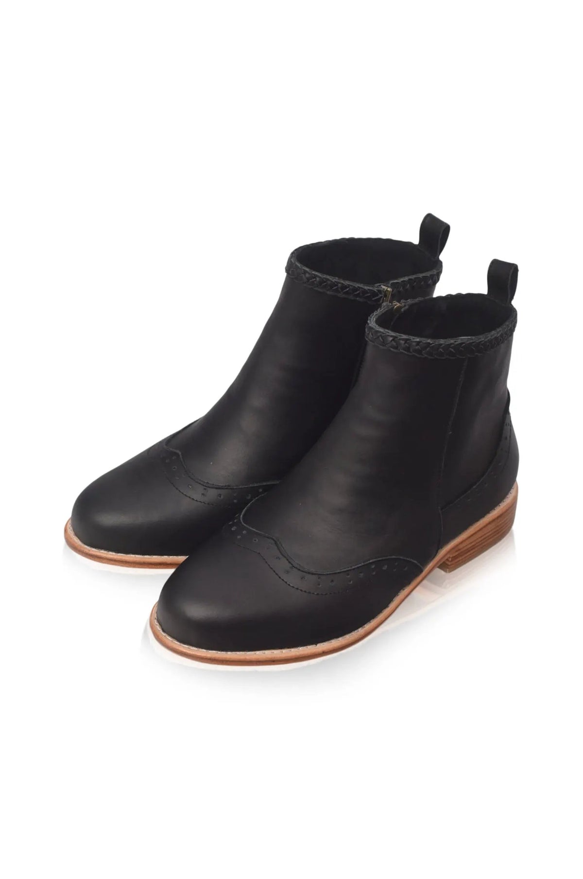 Heritage Brogue Chelsea Leather Boots by ELF