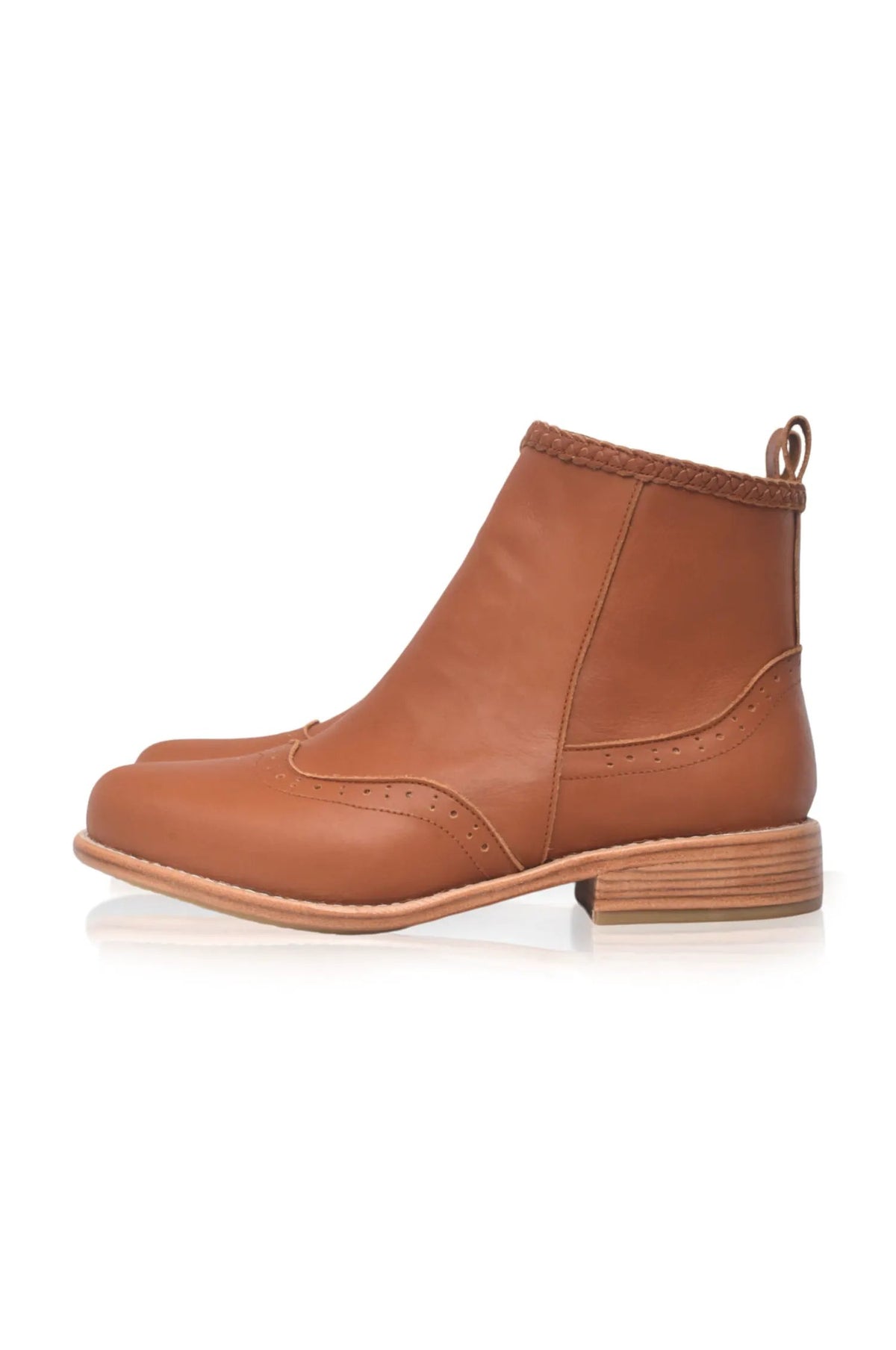 Heritage Brogue Chelsea Leather Boots by ELF