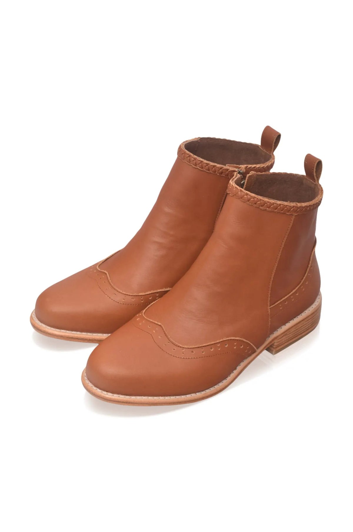 Heritage Brogue Chelsea Leather Boots by ELF
