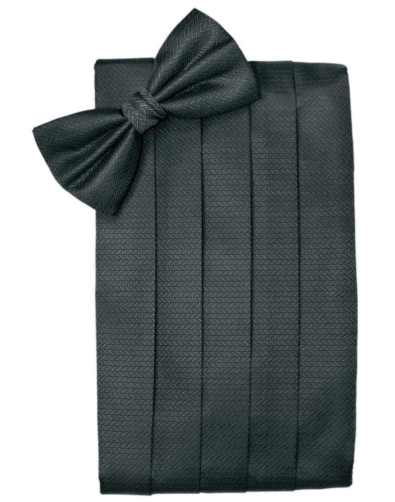 Set Herringbone Cummerbund & Bow Tie by Tux-USA
