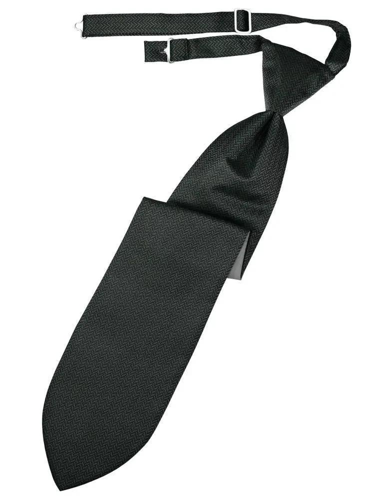 Necktie Herringbone Formal Poly Woven Pre-Tied Assorted Colors by Tux-USA