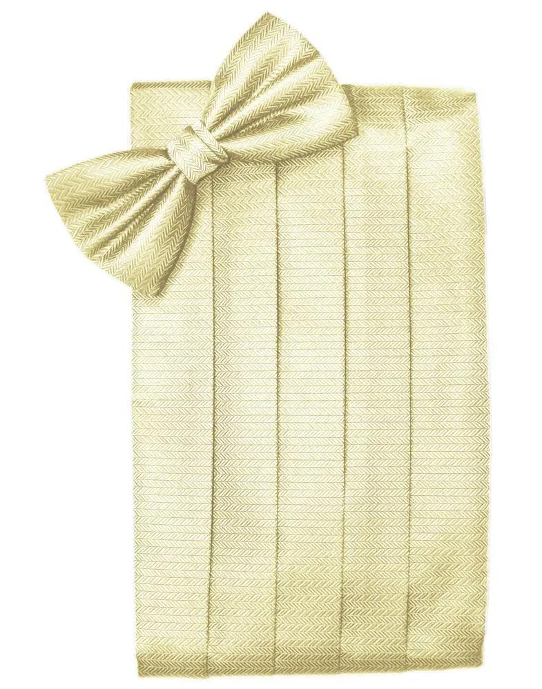 Set Herringbone Cummerbund & Bow Tie by Tux-USA