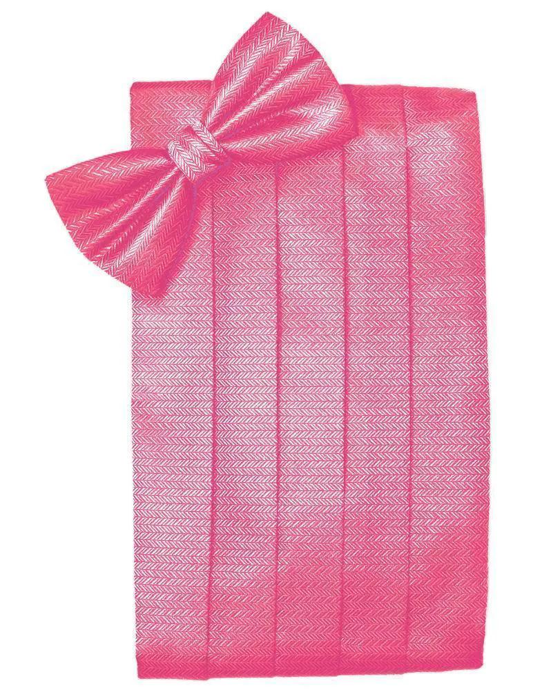 Set Herringbone Cummerbund & Bow Tie by Tux-USA