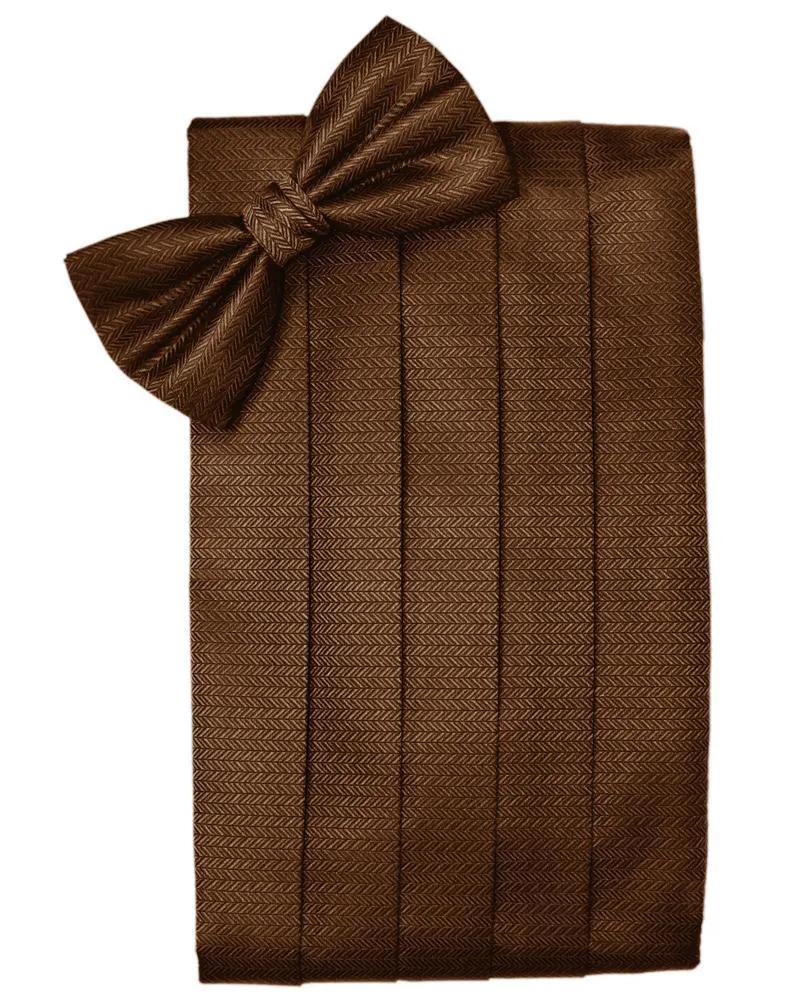 Set Herringbone Cummerbund & Bow Tie by Tux-USA