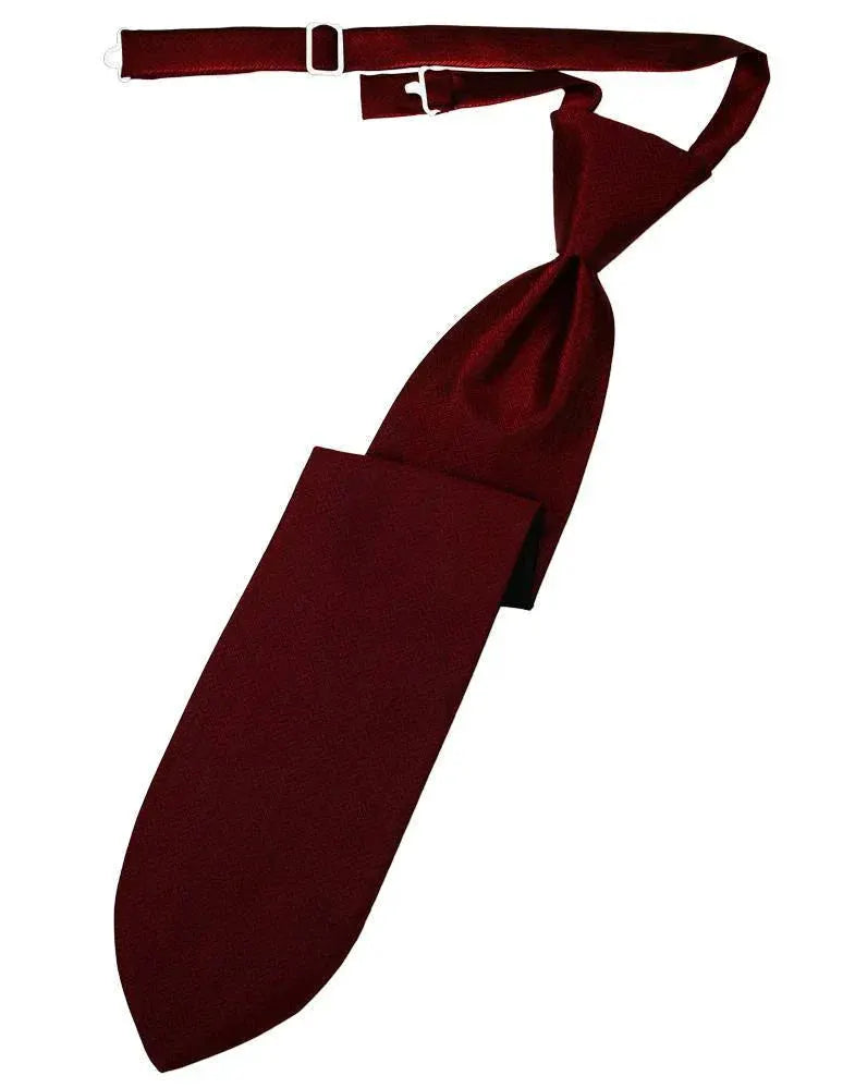 Necktie Herringbone Formal Poly Woven Pre-Tied Assorted Colors by Tux-USA