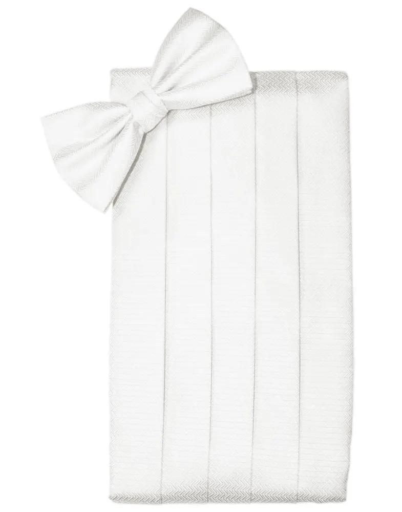 Set Herringbone Cummerbund & Bow Tie by Tux-USA
