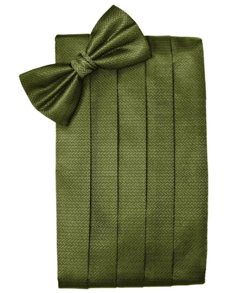 Set Herringbone Cummerbund & Bow Tie by Tux-USA