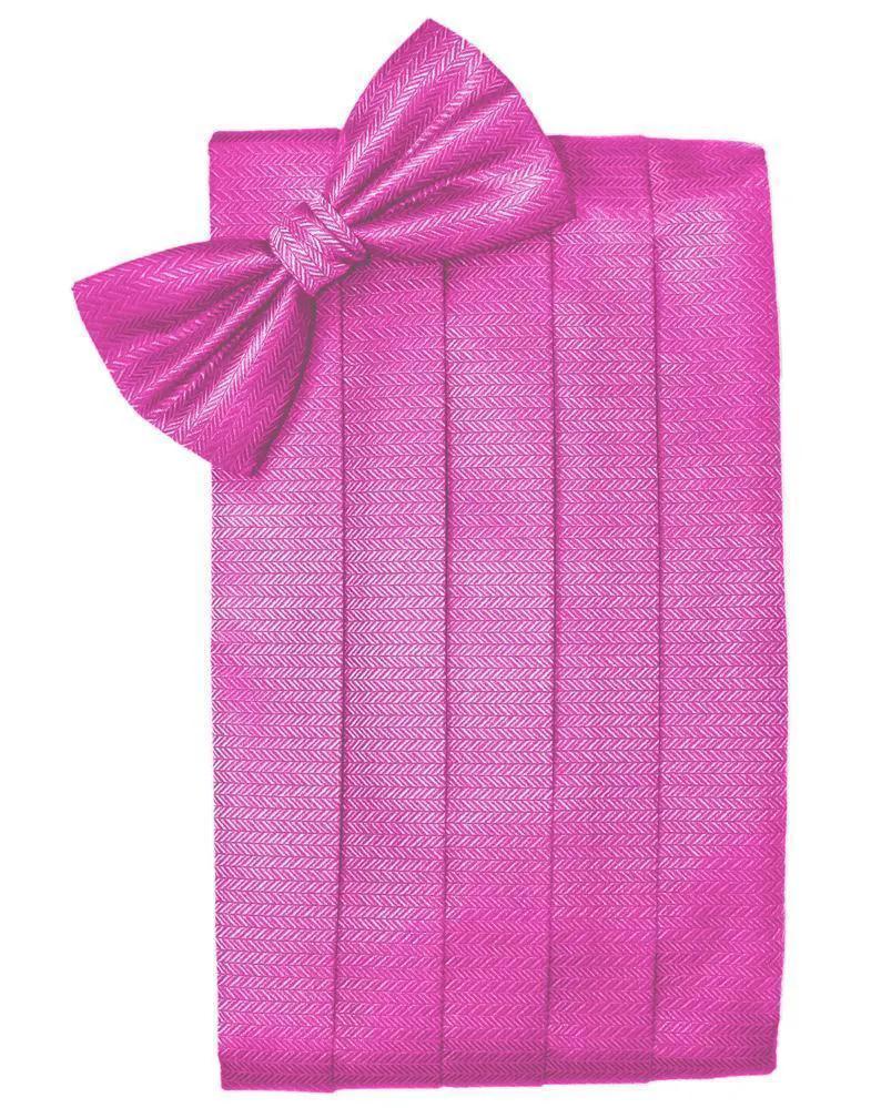 Set Herringbone Cummerbund & Bow Tie by Tux-USA