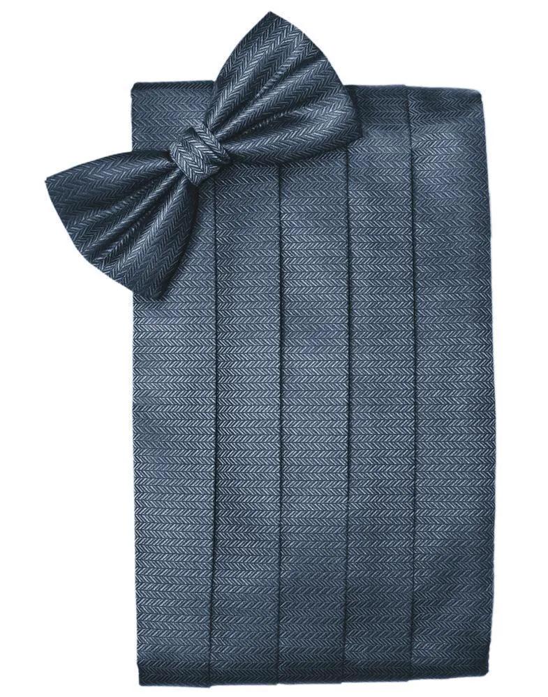 Set Herringbone Cummerbund & Bow Tie by Tux-USA