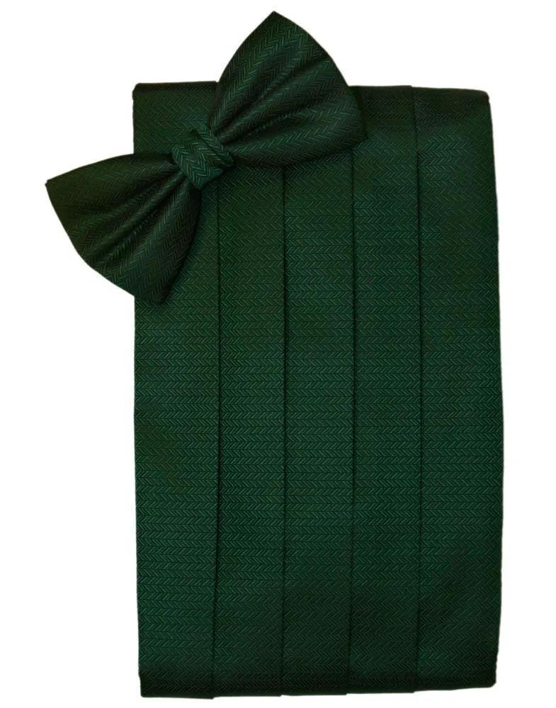 Set Herringbone Cummerbund & Bow Tie by Tux-USA