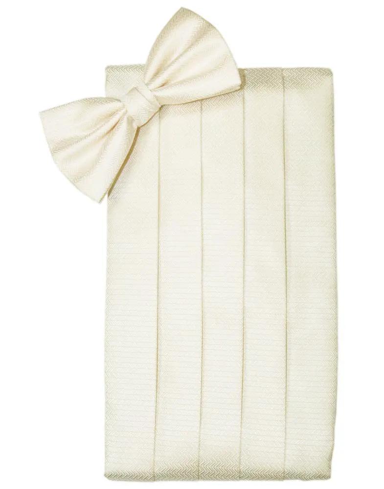 Set Herringbone Cummerbund & Bow Tie by Tux-USA