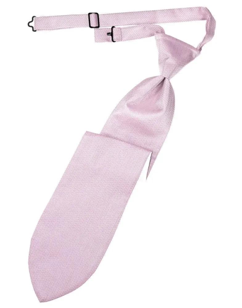 Necktie Herringbone Formal Poly Woven Pre-Tied Assorted Colors by Tux-USA