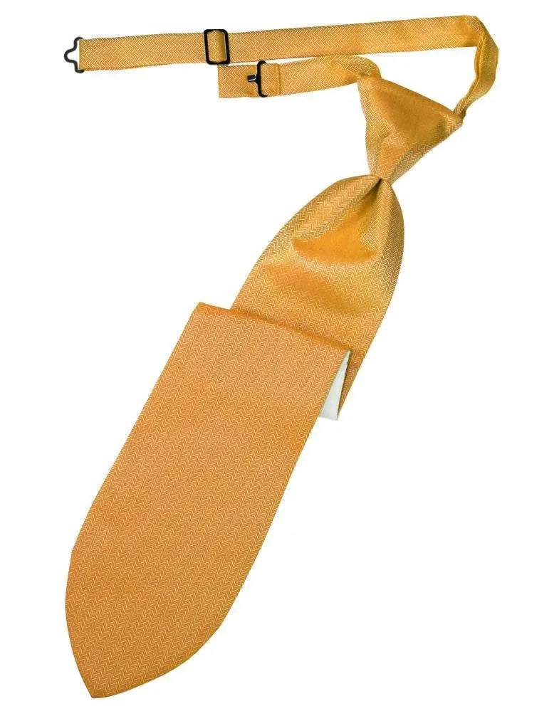 Necktie Herringbone Formal Poly Woven Pre-Tied Assorted Colors by Tux-USA