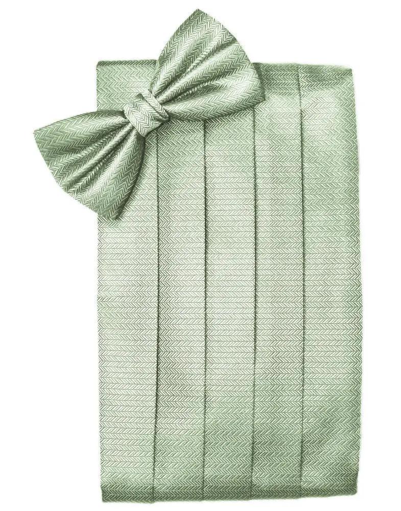 Set Herringbone Cummerbund & Bow Tie by Tux-USA