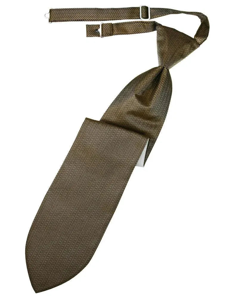 Necktie Herringbone Formal Poly Woven Pre-Tied Assorted Colors by Tux-USA