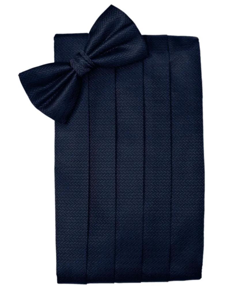Set Herringbone Cummerbund & Bow Tie by Tux-USA