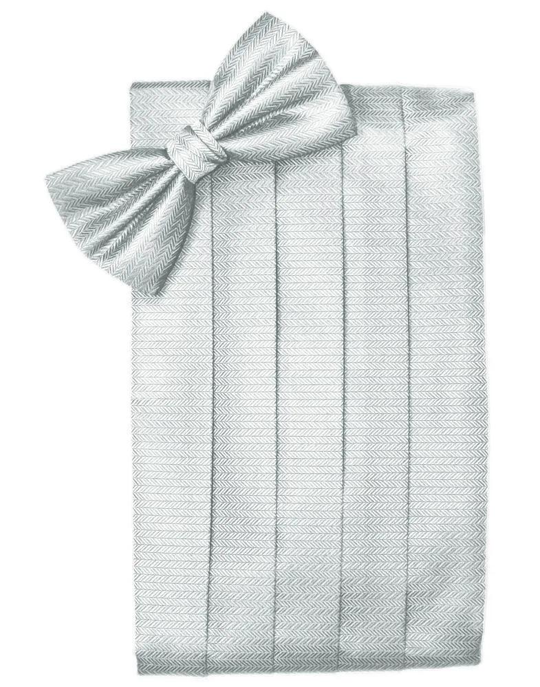 Set Herringbone Cummerbund & Bow Tie by Tux-USA