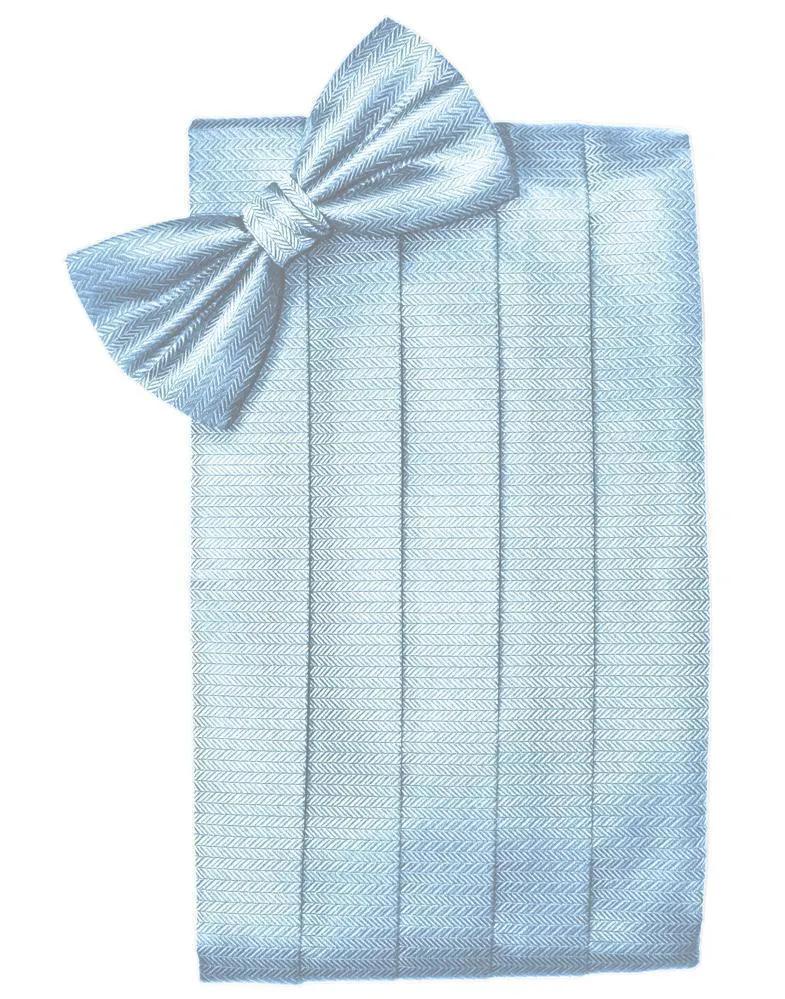 Set Herringbone Cummerbund & Bow Tie by Tux-USA