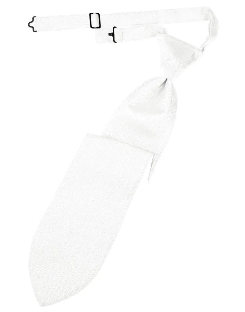 Necktie Herringbone Formal Poly Woven Pre-Tied Assorted Colors by Tux-USA