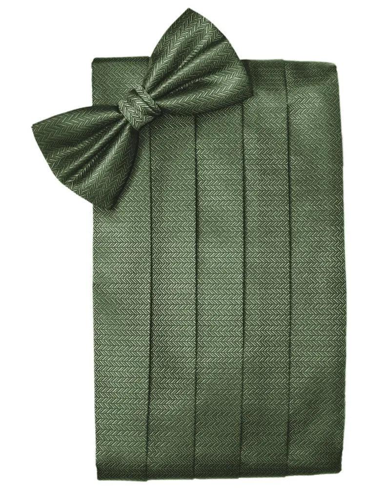 Set Herringbone Cummerbund & Bow Tie by Tux-USA