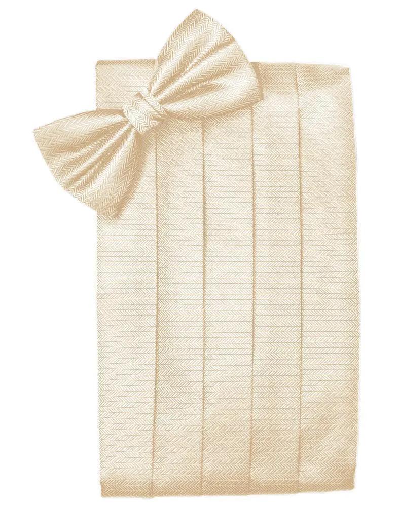 Set Herringbone Cummerbund & Bow Tie by Tux-USA