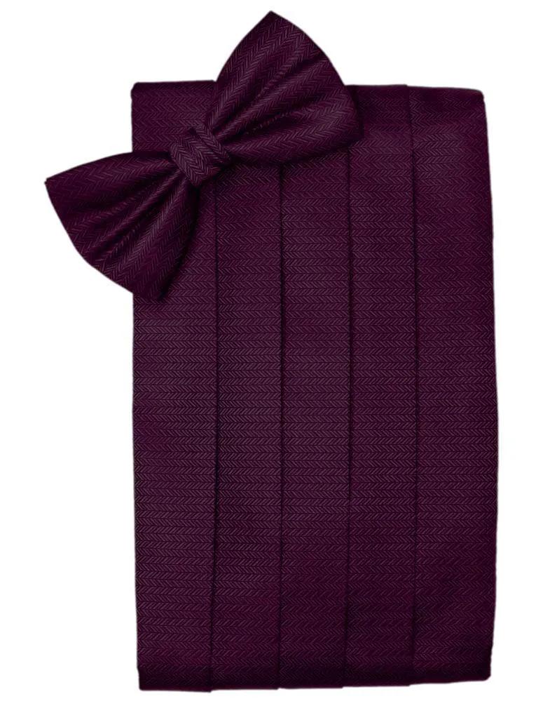 Set Herringbone Cummerbund & Bow Tie by Tux-USA