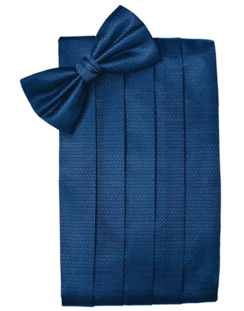 Set Herringbone Cummerbund & Bow Tie by Tux-USA