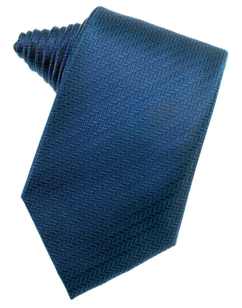 Men's Necktie Self Tie Herringbone Poly Woven Assorted Colors by Tux-USA