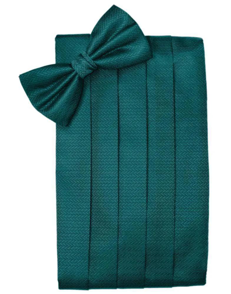 Set Herringbone Cummerbund & Bow Tie by Tux-USA