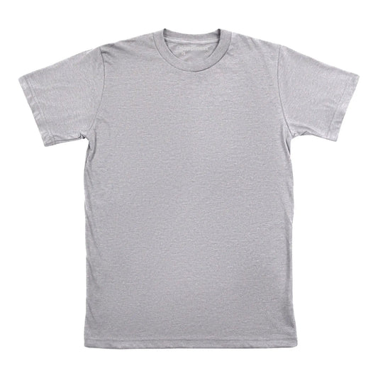 Men's Plain T-shirt, Heather Grey by Coloured Blanks